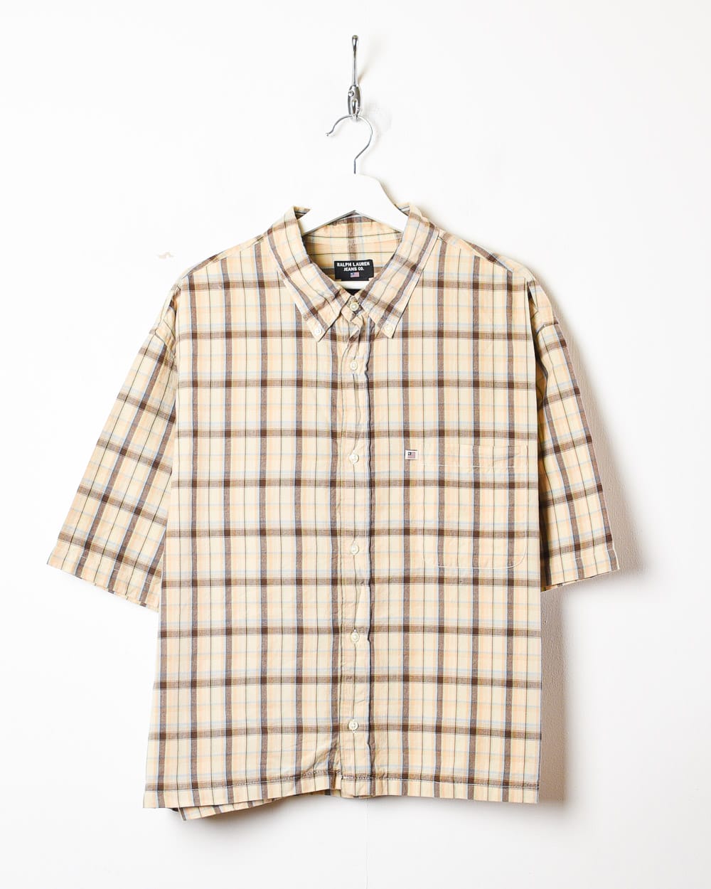 Ralph Lauren Jeans Co Boxy Cropped Short Sleeved Shirt - X-Large - Domno Vintage