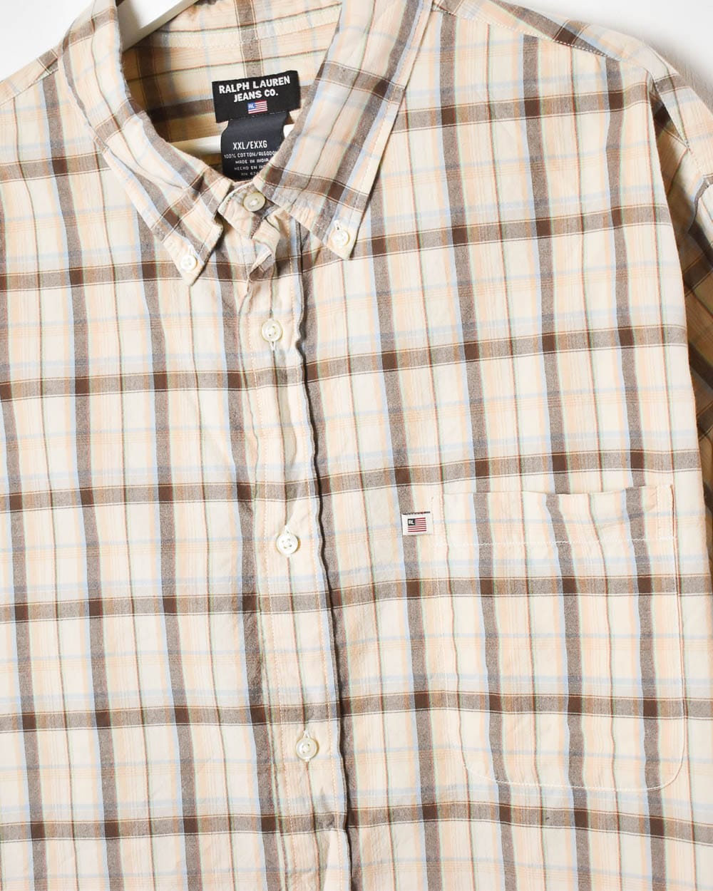 Ralph Lauren Jeans Co Boxy Cropped Short Sleeved Shirt - X-Large - Domno Vintage