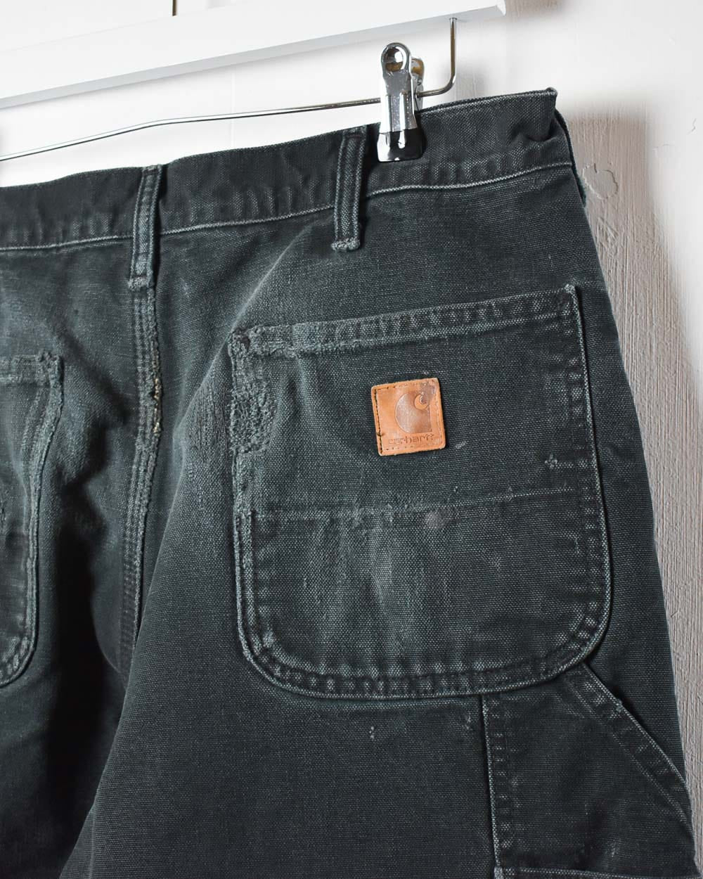 Carhartt Distressed Flannel Lined Carpenter Jeans - W32 L32 - Domno Vintage