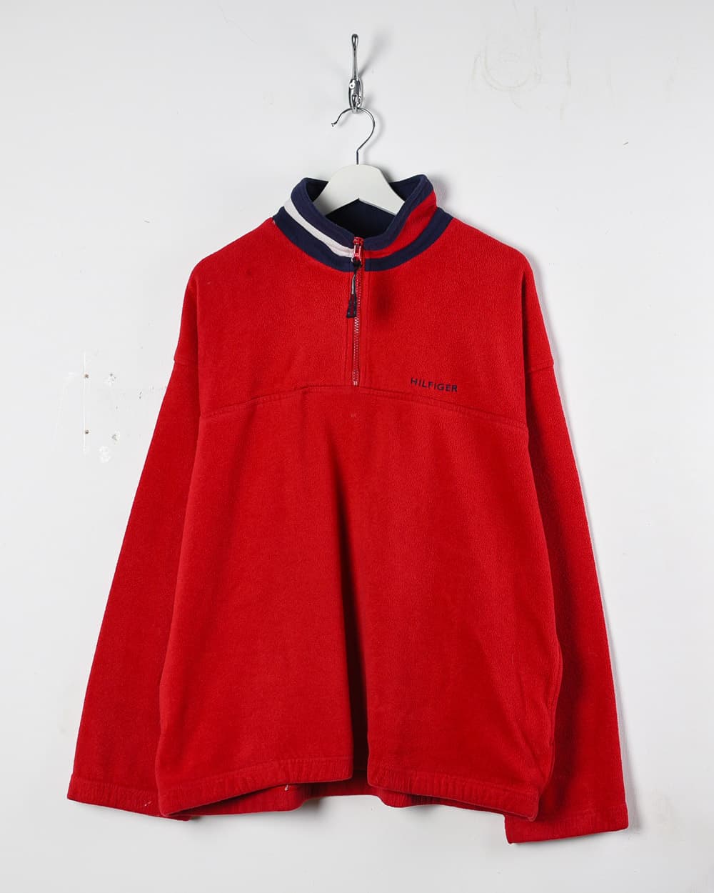 Tommy Hilfiger 1/4 Zip Fleece - X-Large - Domno Vintage
