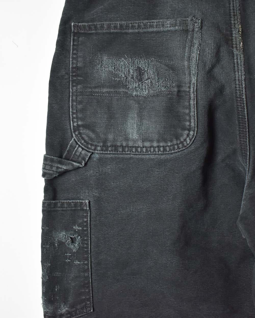 Carhartt Distressed Flannel Lined Carpenter Jeans - W32 L32 - Domno Vintage