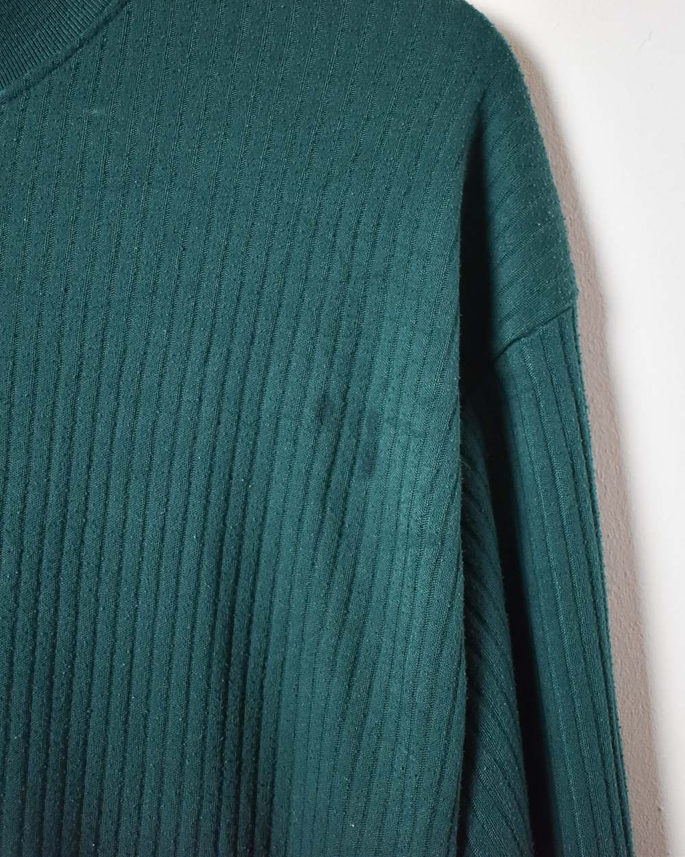 Green Levi's Textured Long Sleeved T-Shirt - Large