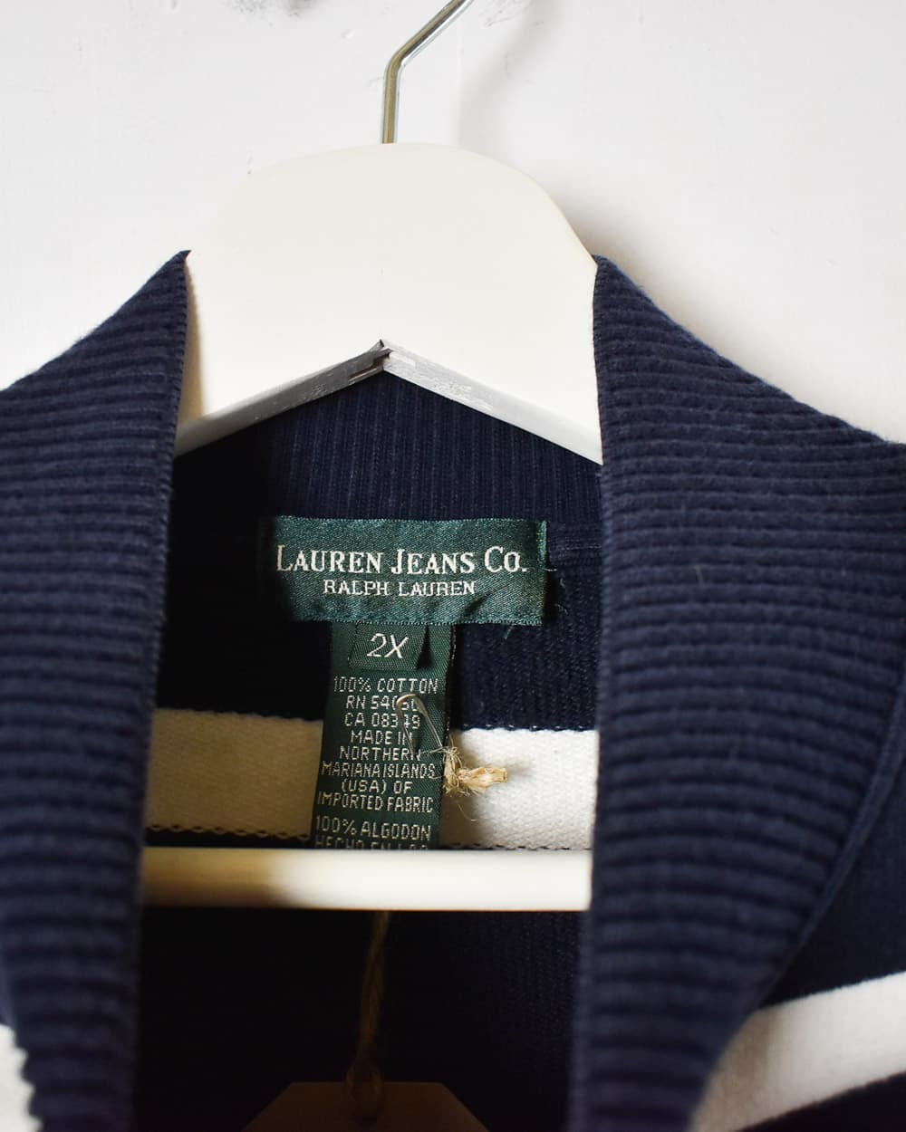 Lauren Jeans Co Ralph Lauren 1/4 Zip Sweatshirt - XX-Large Women's - Domno Vintage