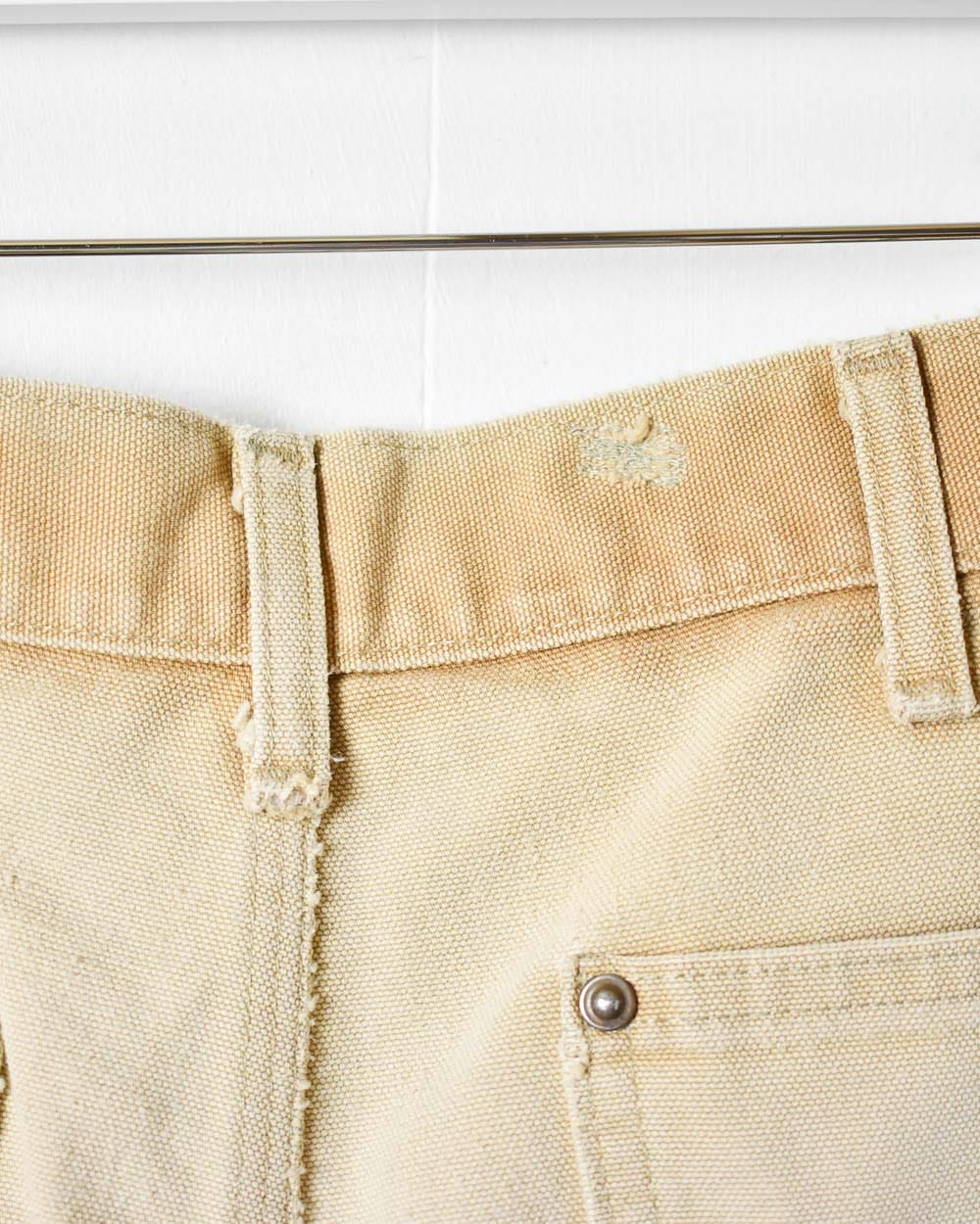 Neutral Carhartt Distressed Double Knee Carpenter Jeans - W32 L27