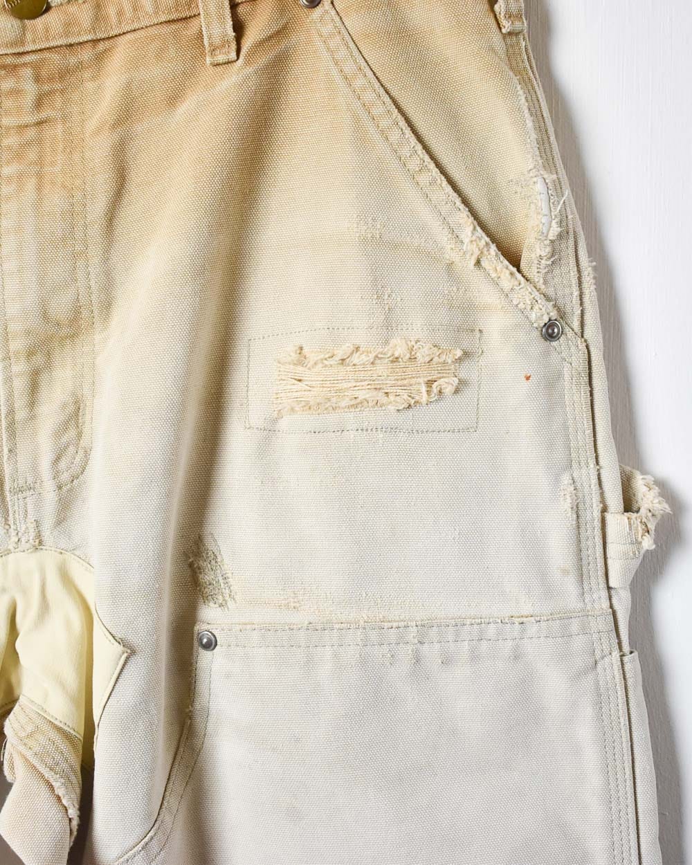 Neutral Carhartt Distressed Double Knee Carpenter Jeans - W32 L27