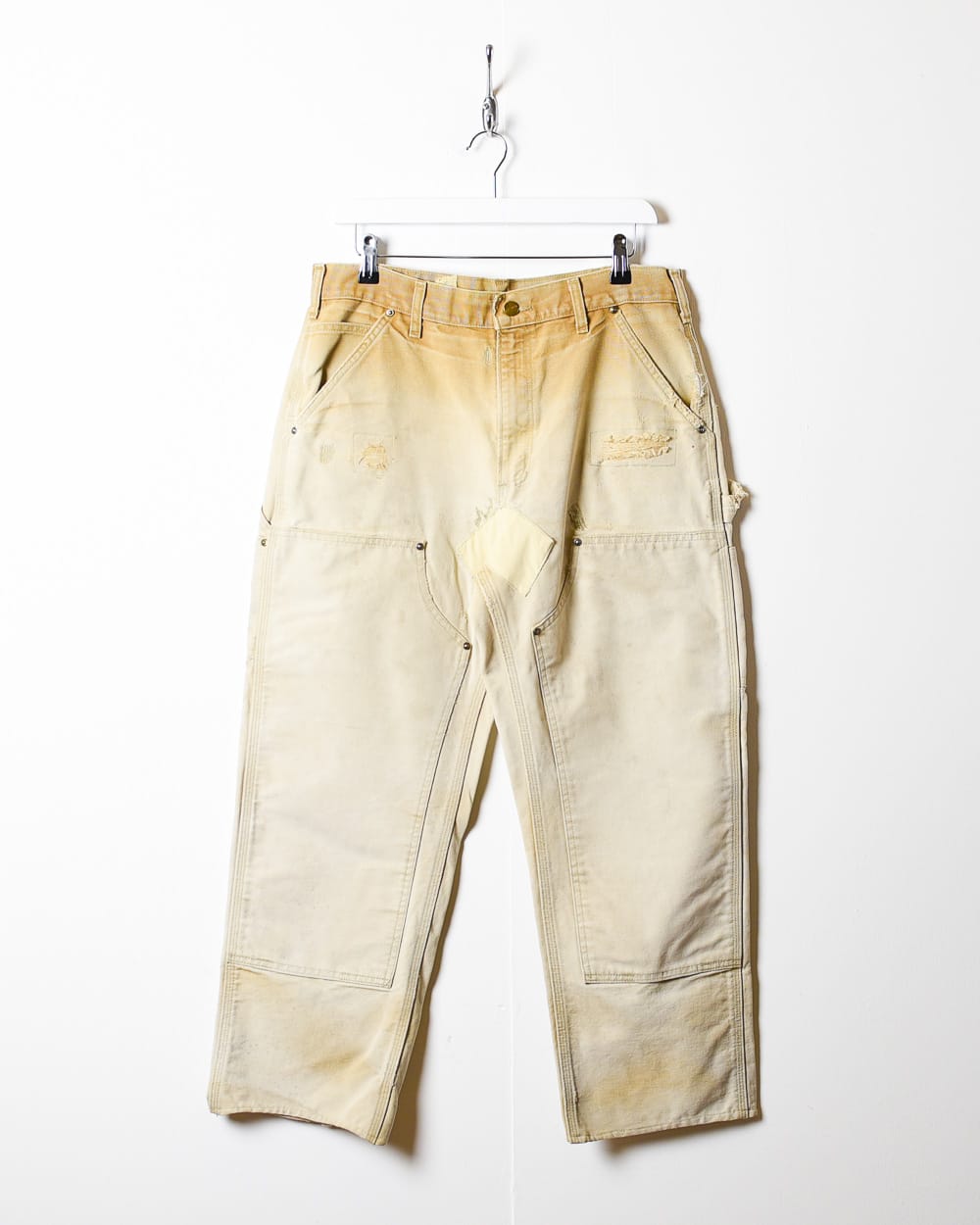 Neutral Carhartt Distressed Double Knee Carpenter Jeans - W32 L27