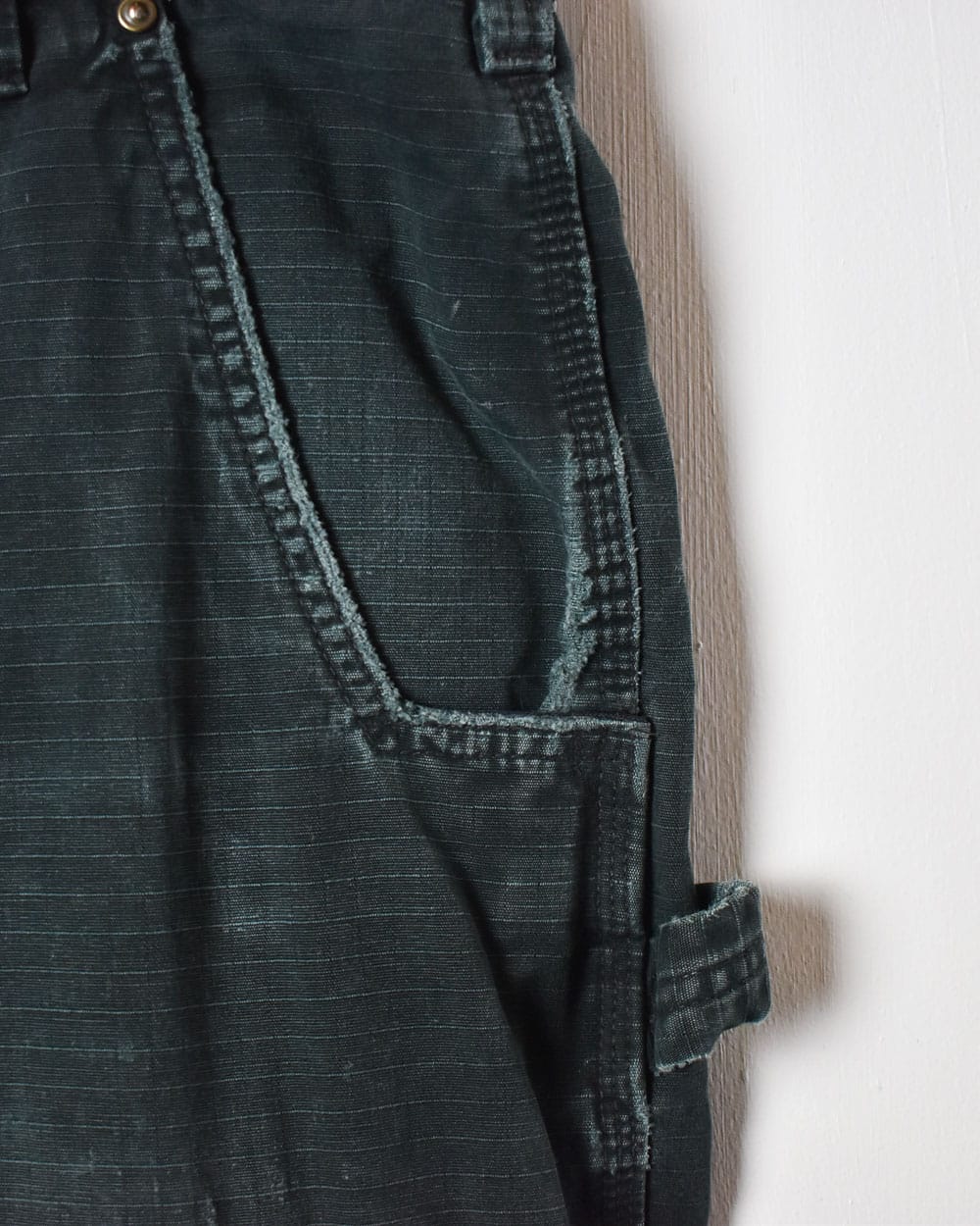 Black Carhartt Distressed Double Knee Cargo Jeans - W38 L30