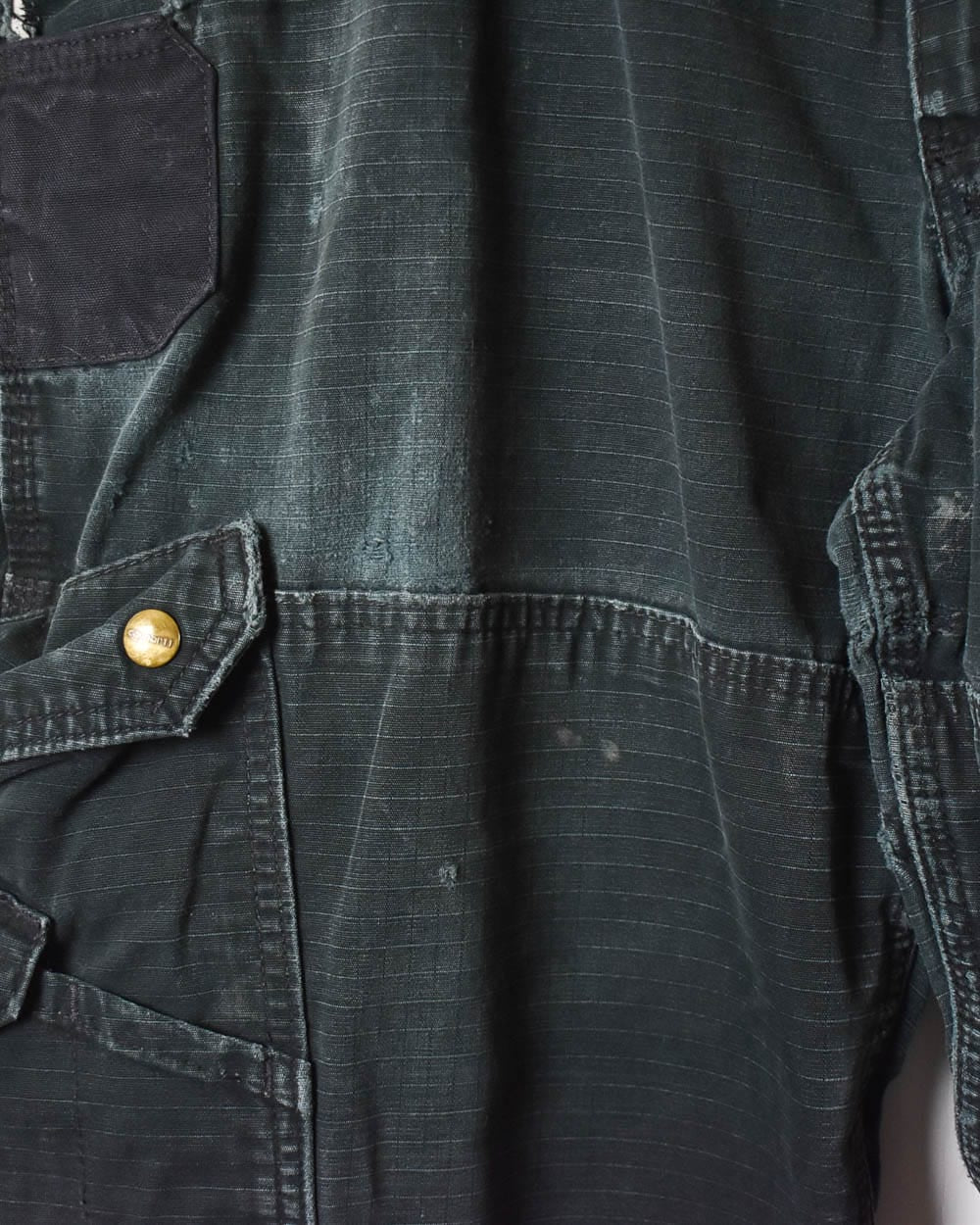 Black Carhartt Distressed Double Knee Cargo Jeans - W38 L30