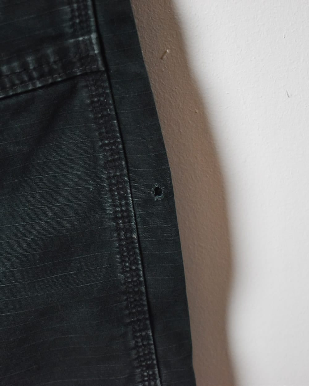 Black Carhartt Distressed Double Knee Cargo Jeans - W38 L30