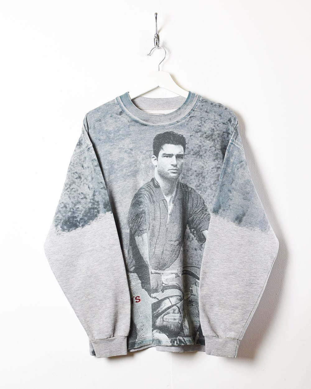 Levi's Nick Kamen All-Over Print Graphic Sweatshirt - Large - Domno Vintage