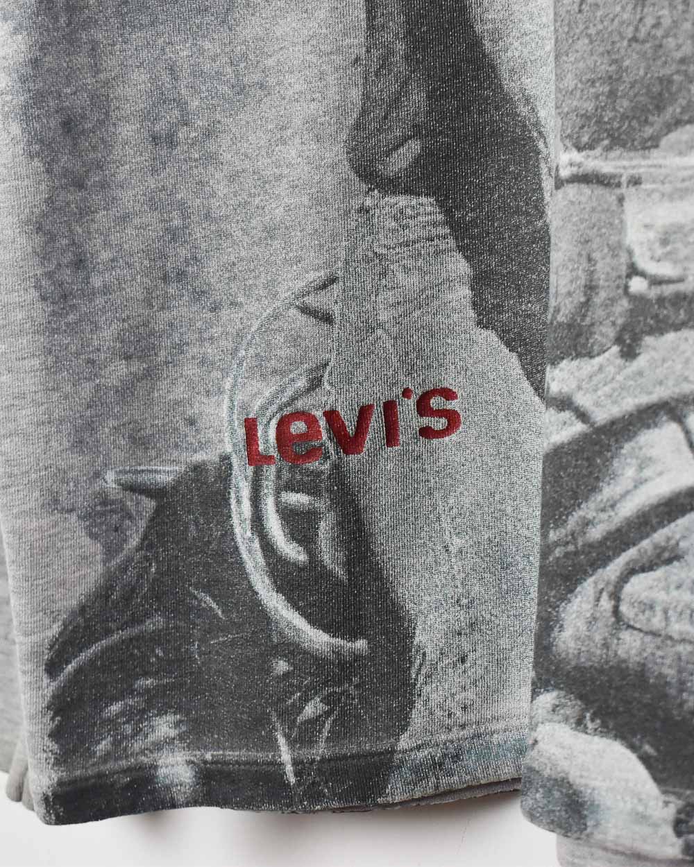 Levi's Nick Kamen All-Over Print Graphic Sweatshirt - Large - Domno Vintage