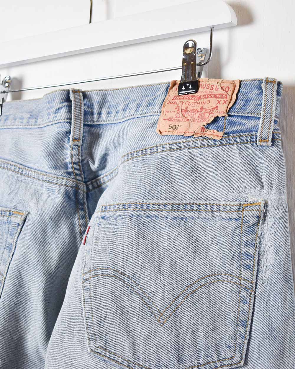 BabyBlue Levi's Distressed 501 Jeans - W38 L34