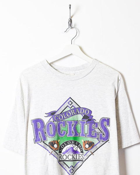 Vintage 90s Stone Nutmeg MLB Colorado Rockies Single Stitch T-Shirt - Large  Cotton– Domno Vintage