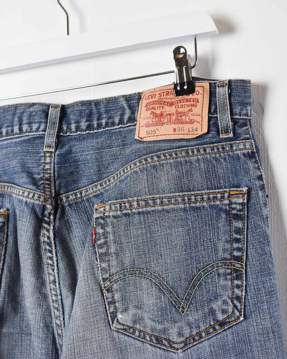 Levi's 505 Worn Jeans - W36 L35 - Domno Vintage