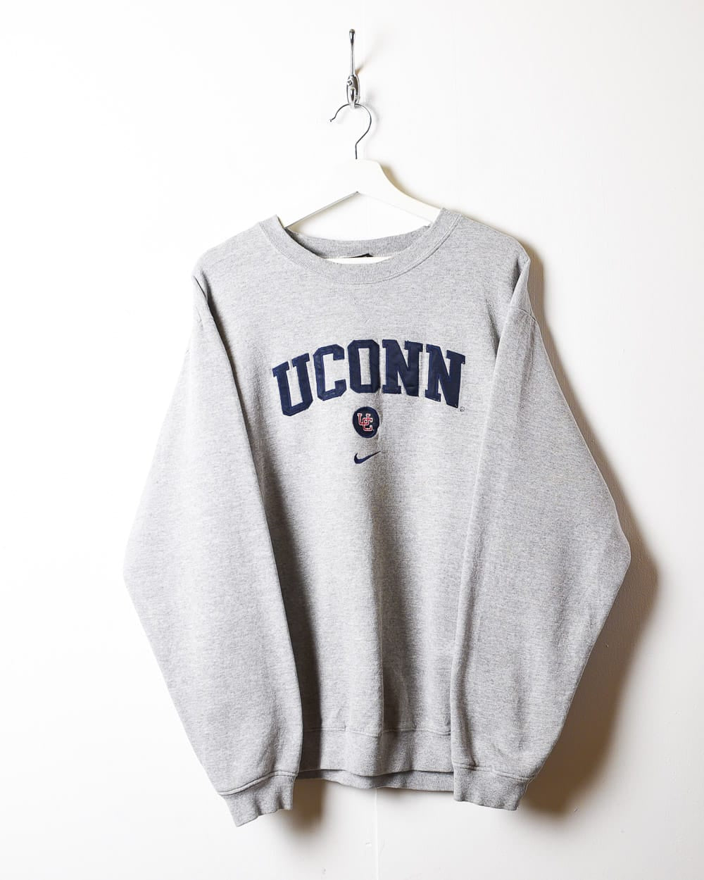 Vintage 90s Stone Nike Team Uconn Sweatshirt Large Cotton