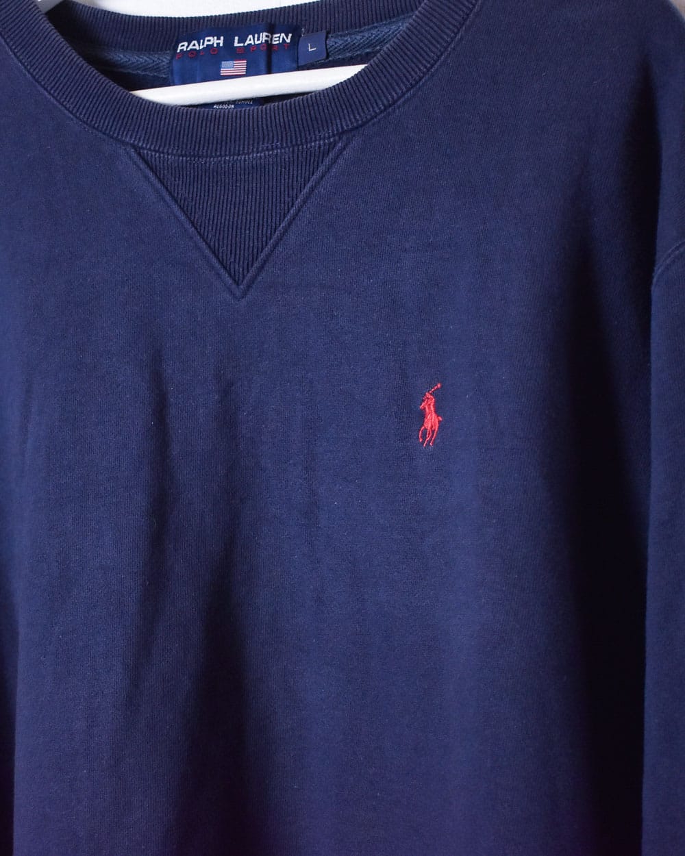 Navy Polo Sport Ralph Lauren Sweatshirt - Large
