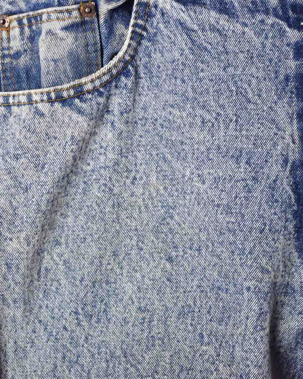 Blue Levi's Acid Washed 501 Jeans - W38 L28