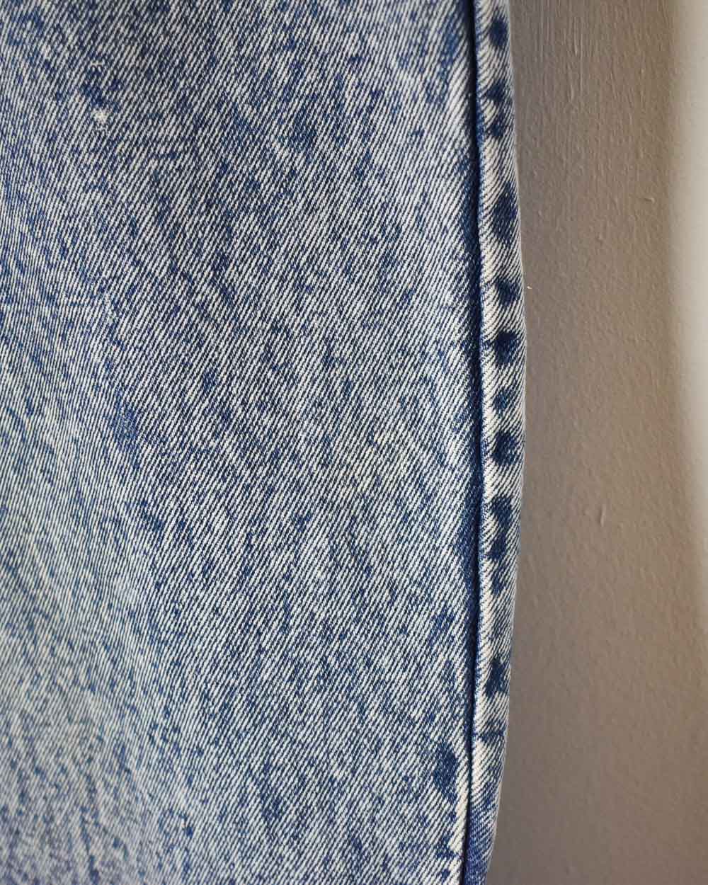 Blue Levi's Acid Washed 501 Jeans - W38 L28