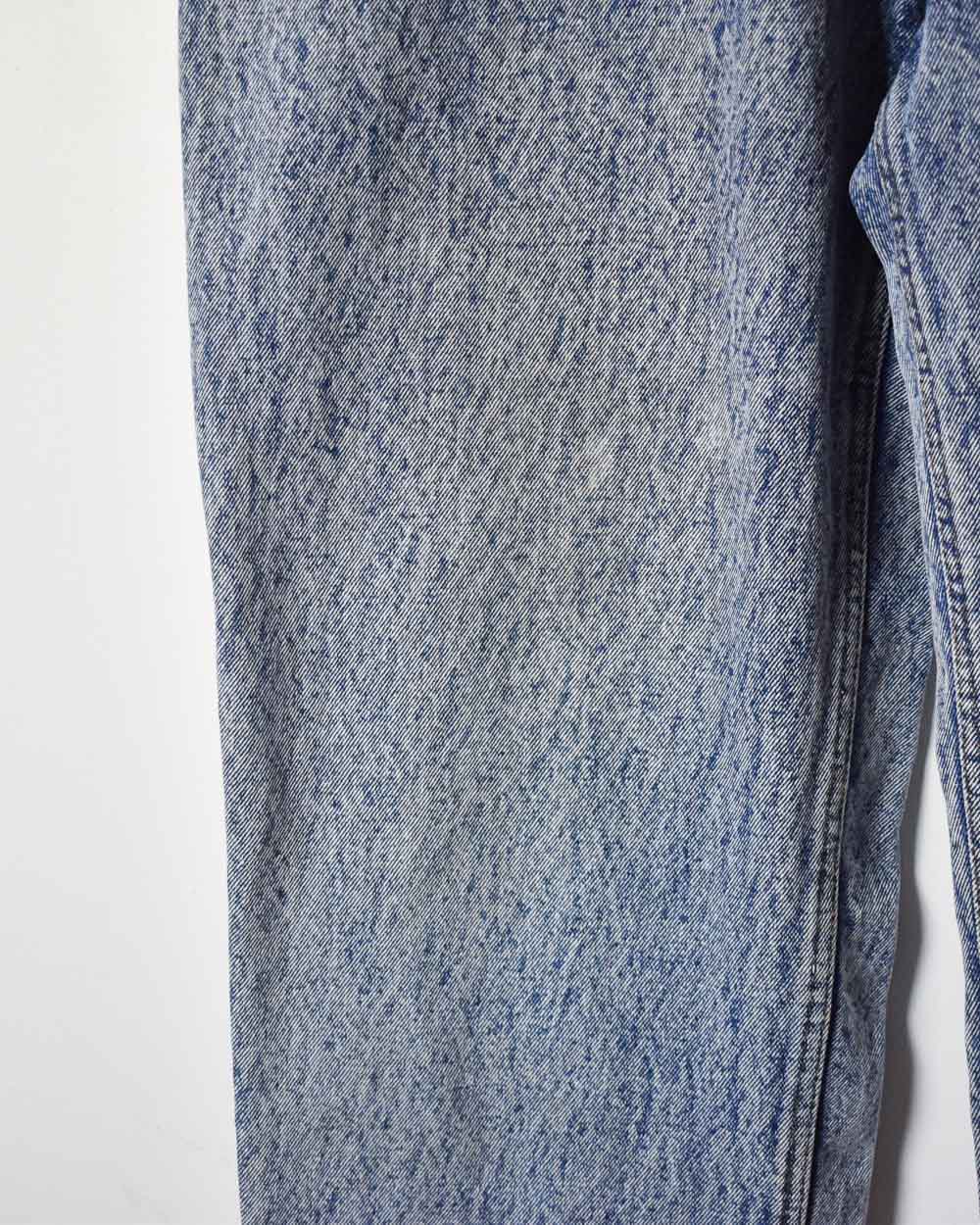 Blue Levi's Acid Washed 501 Jeans - W38 L28