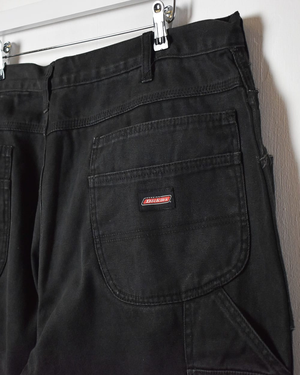 Black Dickies Distressed Double Knee Carpenter Jeans - W40 L32