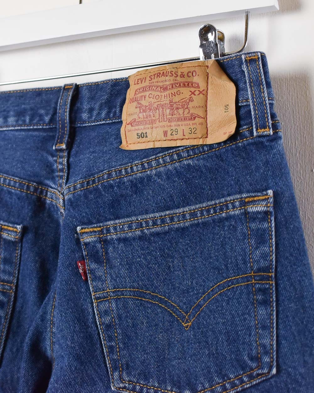 Levi's 501 3/4 Length Jeans - W28 L23 - Domno Vintage