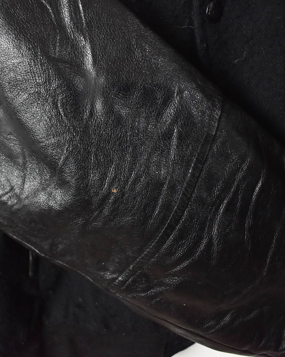 Blue Hard Rock Café Leather Varsity Jacket - Medium