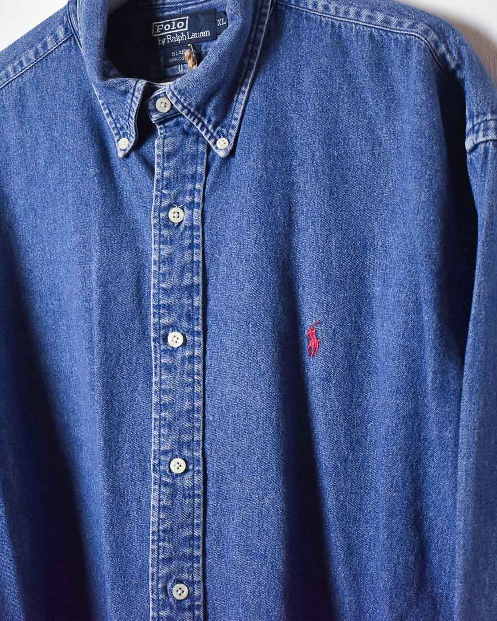 Blue Polo Ralph Lauren Denim Shirt - X-Large