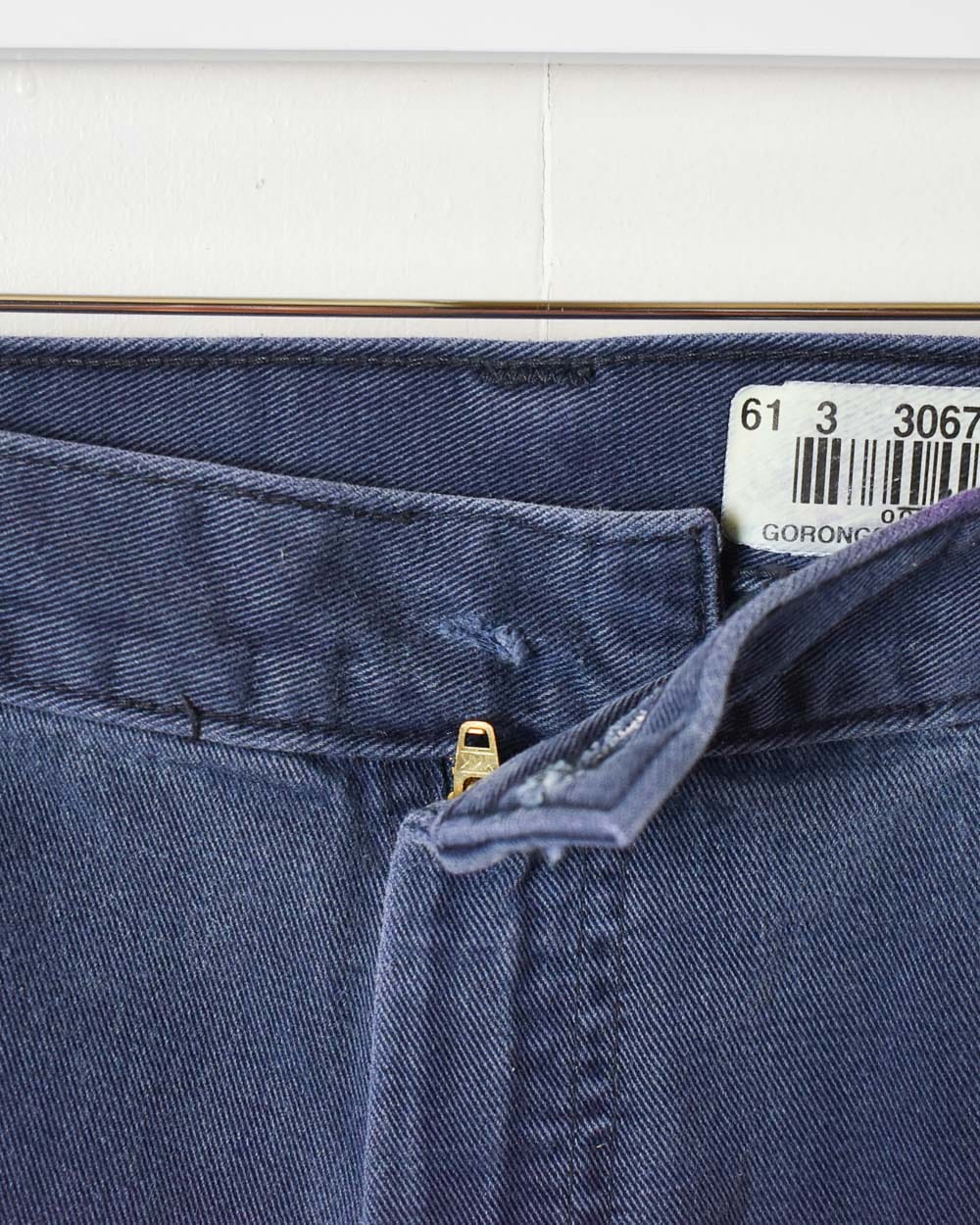 Navy Carhartt FR Worn Jeans - W34 L28