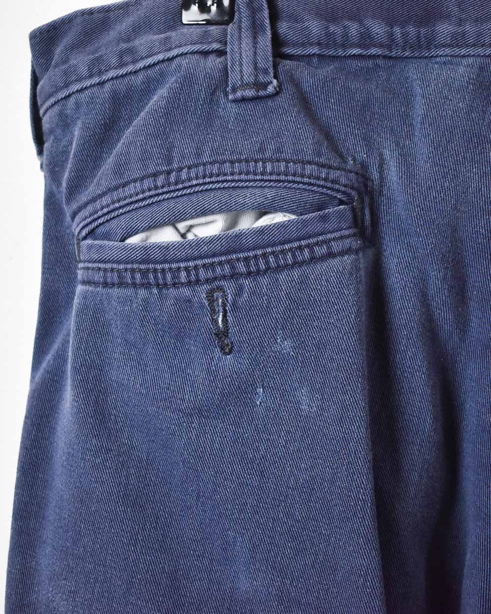 Navy Carhartt FR Worn Jeans - W34 L28