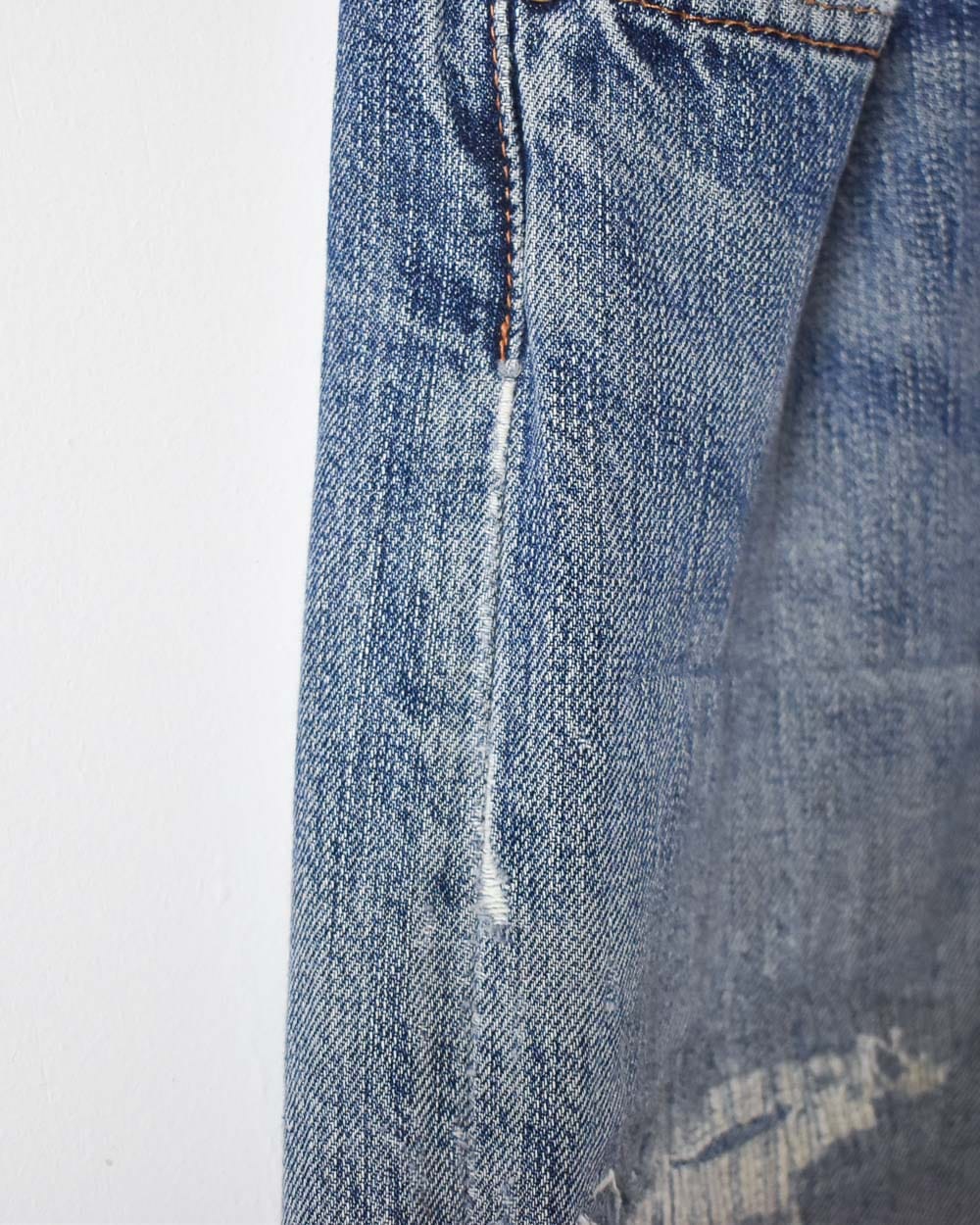 Blue Levi's Distressed 501 Jeans - W36 L31