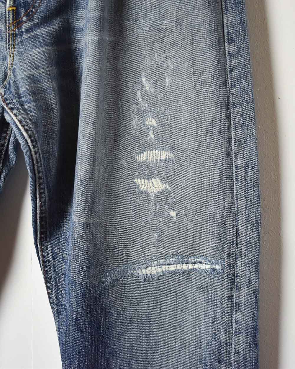 Blue Levi's Distressed 501 Jeans - W36 L31