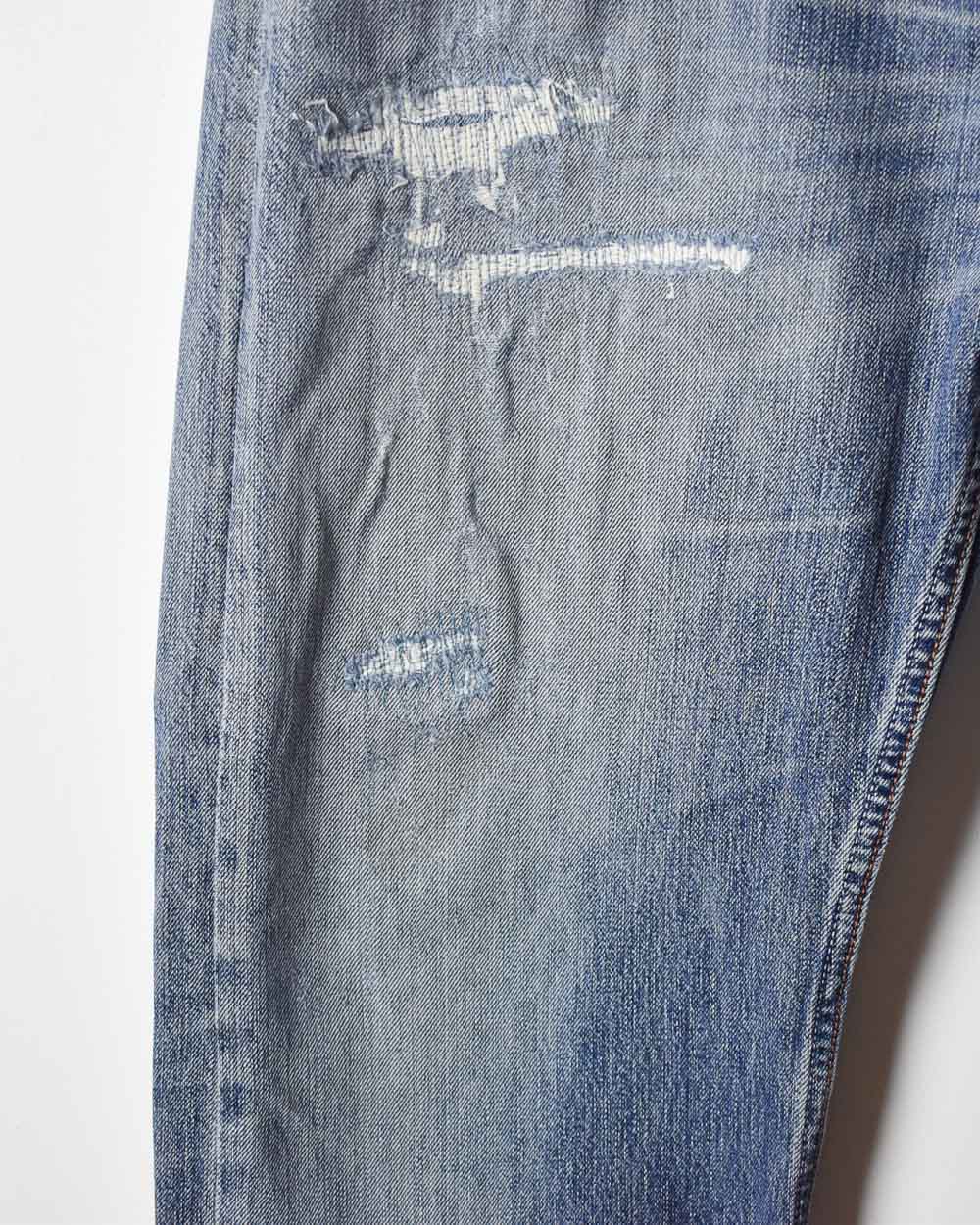 Blue Levi's Distressed 501 Jeans - W36 L31