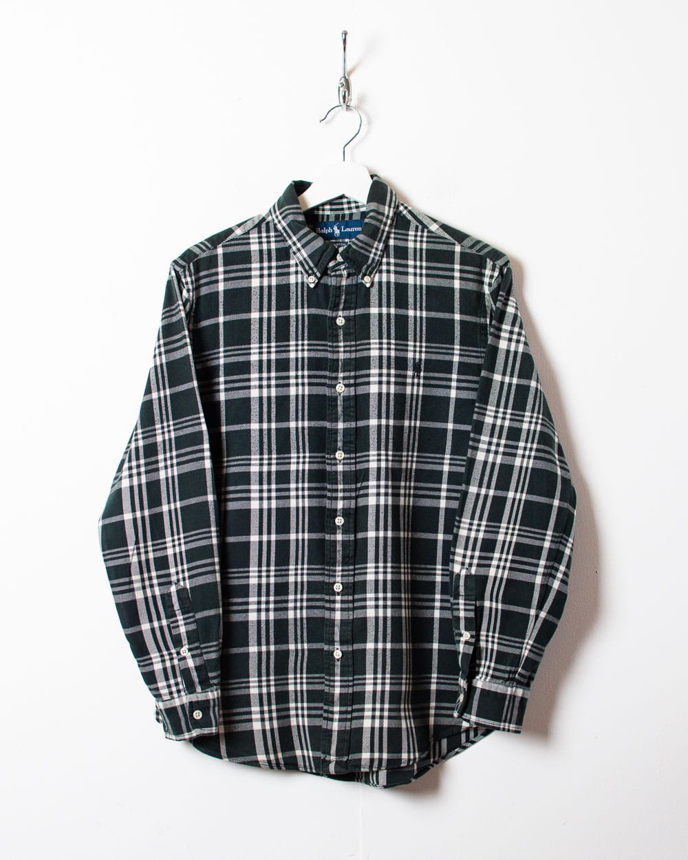 Black Polo Ralph Lauren Flannel Shirt - Large
