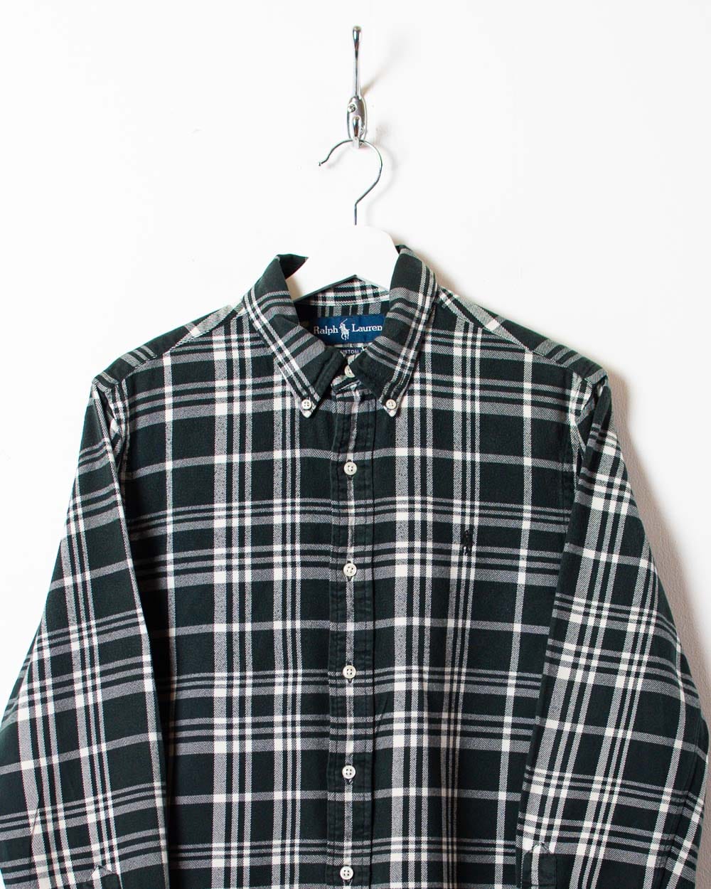 Black Polo Ralph Lauren Flannel Shirt - Large