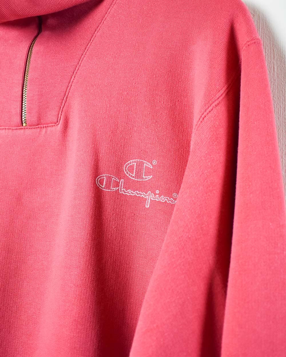 Champion 1/4 Zip Sweatshirt - Small - Domno Vintage