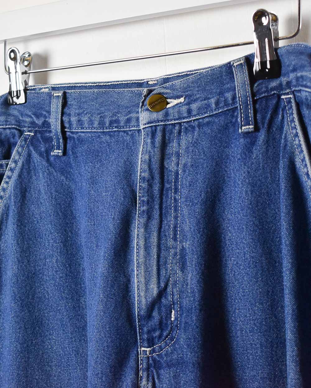 Blue Carhartt Carpenter Raw Hem Jeans - W34 L30