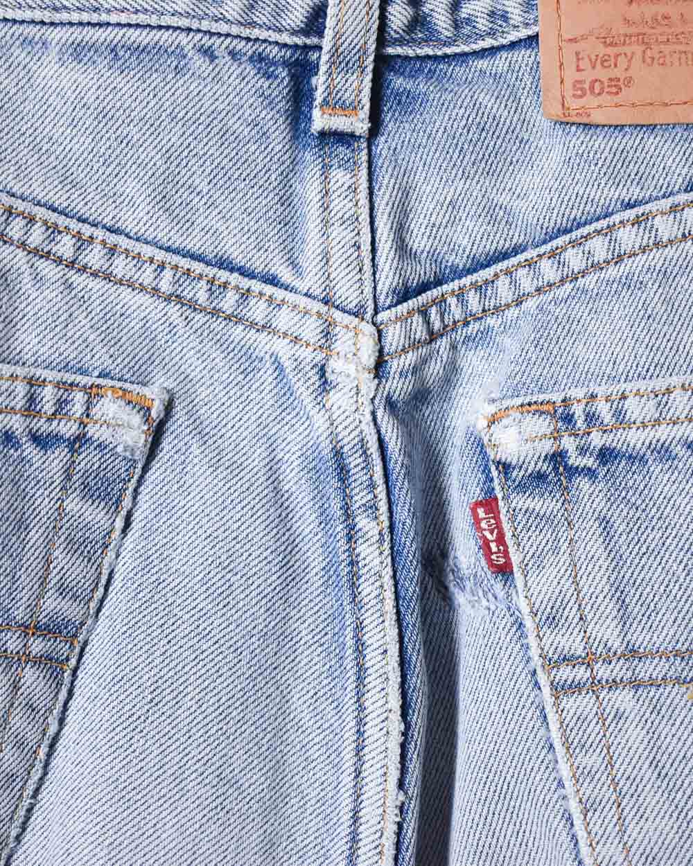 BabyBlue Levi's USA Distressed 505 Jeans - W32 L32