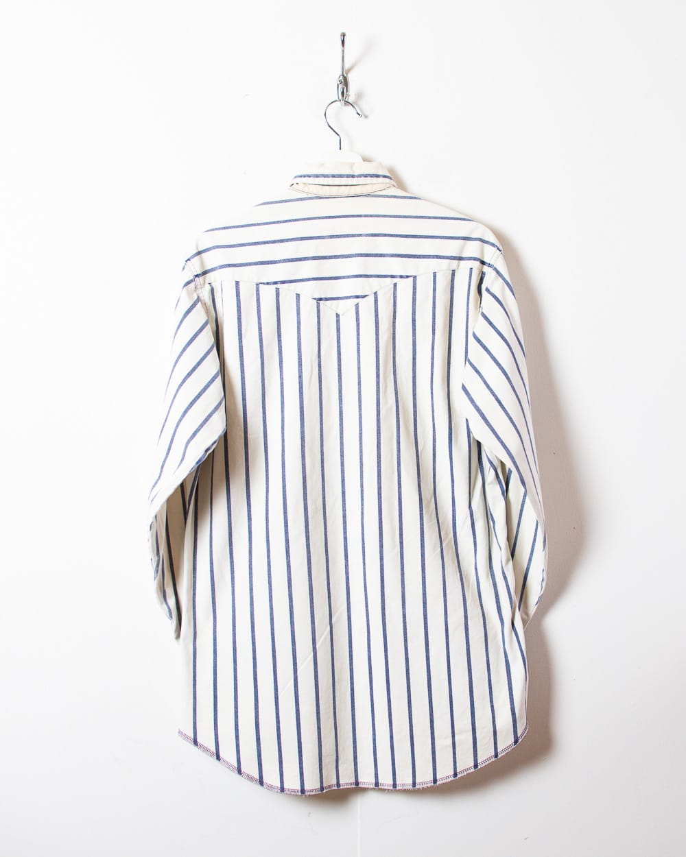 White Wrangler Striped Shirt - Large