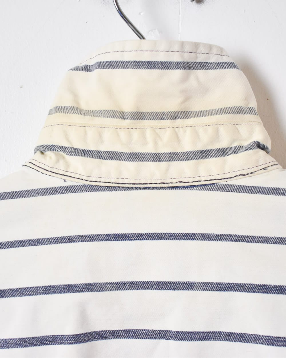 White Wrangler Striped Shirt - Large