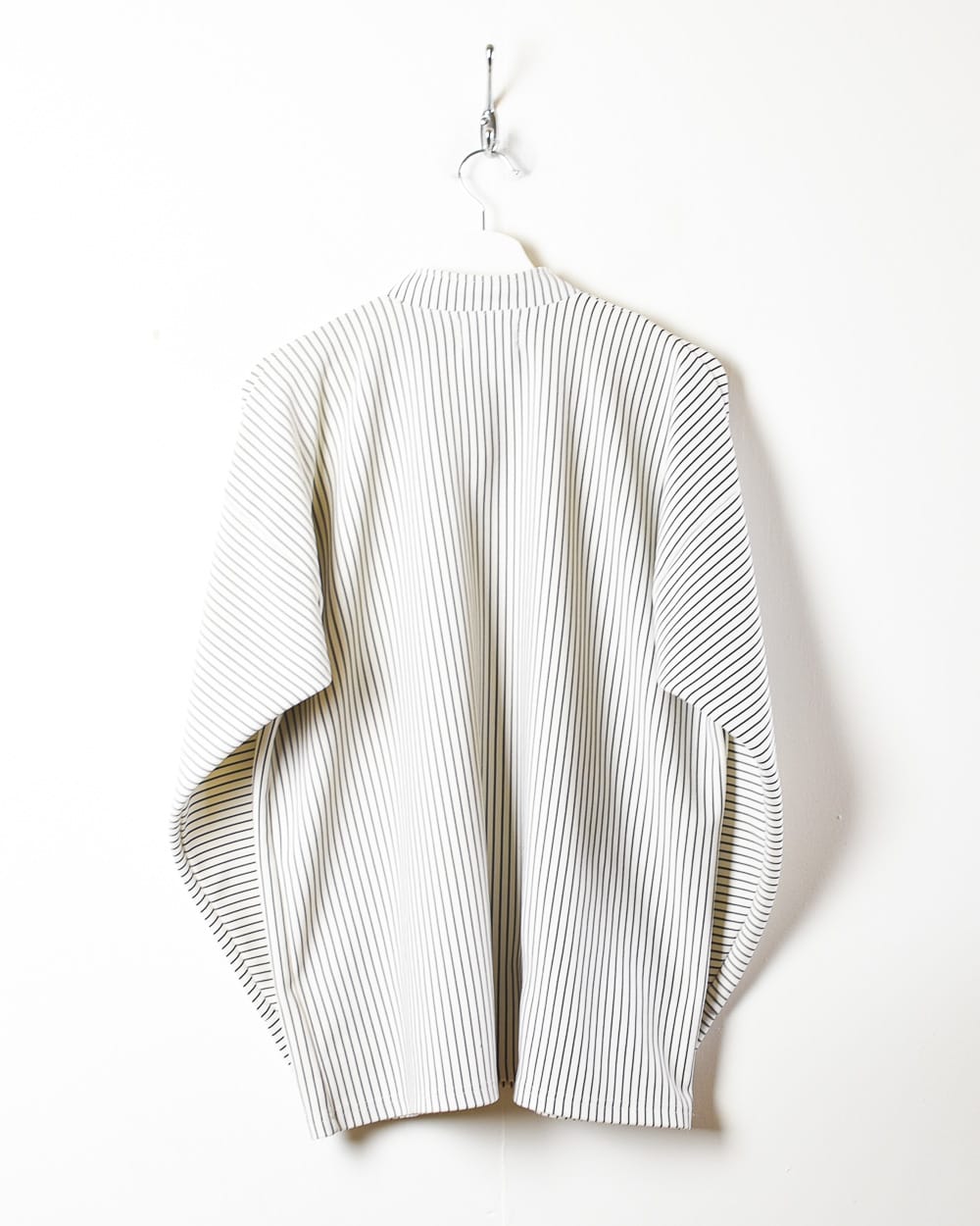 Armani Jeans Striped 1/4 Button Top - Large - Domno Vintage