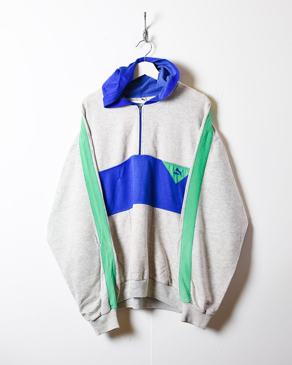 Stone Puma 1/4 Zip Hoodie - Large