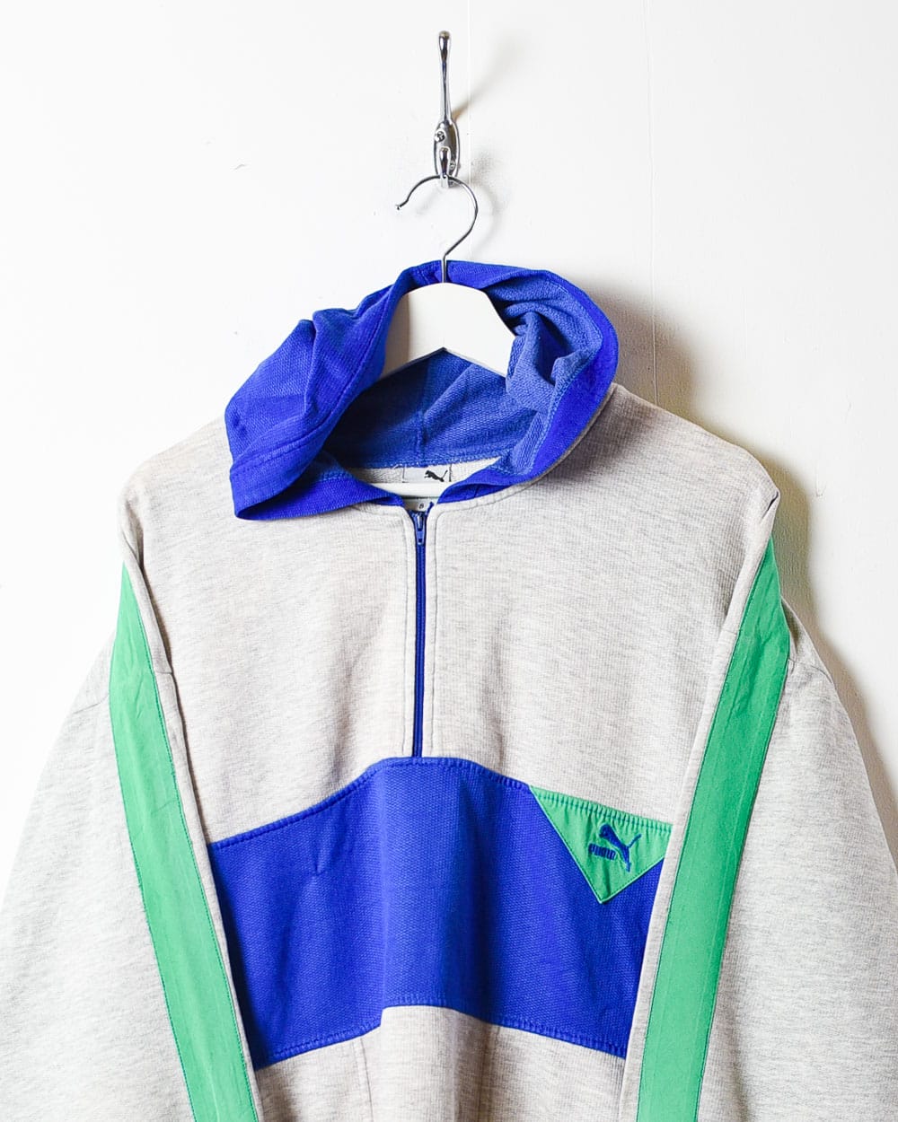 Stone Puma 1/4 Zip Hoodie - Large