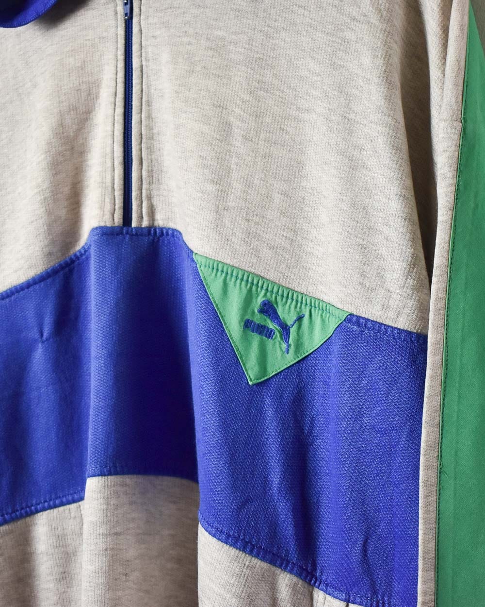 Stone Puma 1/4 Zip Hoodie - Large