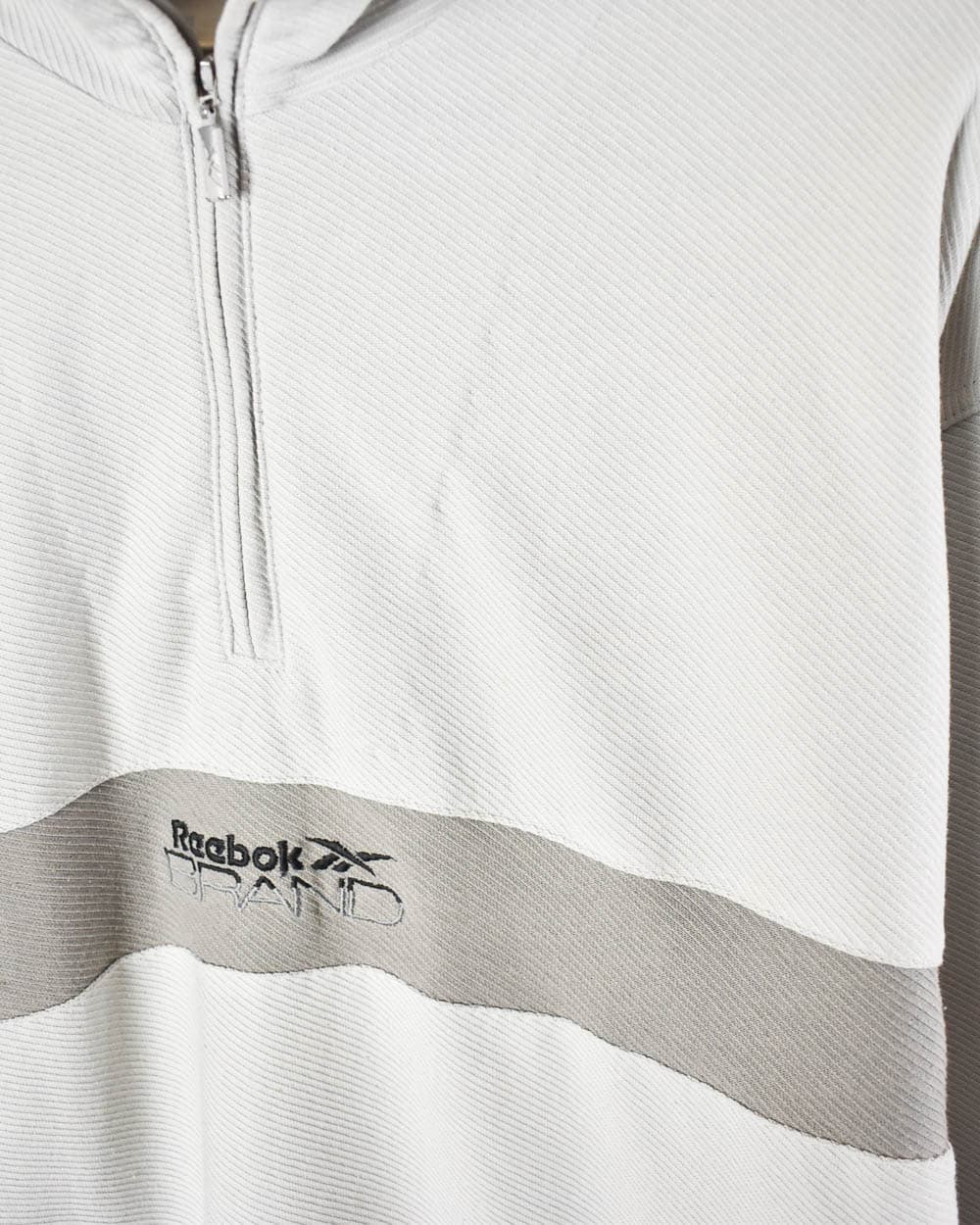 Reebok Brand 1/4 Zip Sweatshirt - Small - Domno Vintage