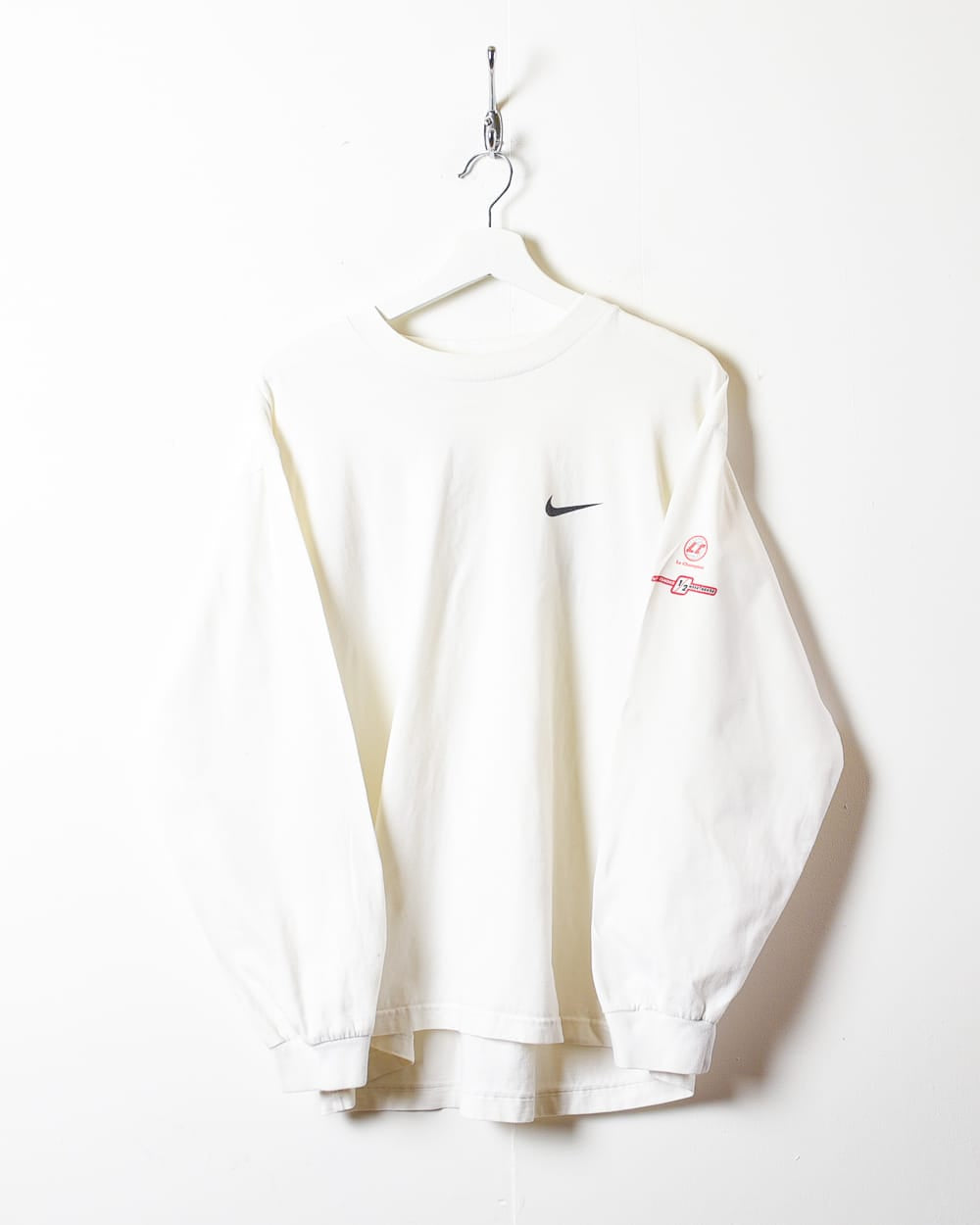 White Nike Long Sleeved T-Shirt - Large