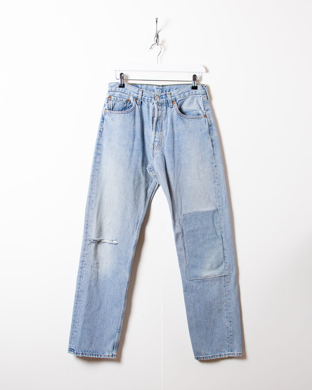 Blue Levi's 501 Distressed Jeans - W28 L31