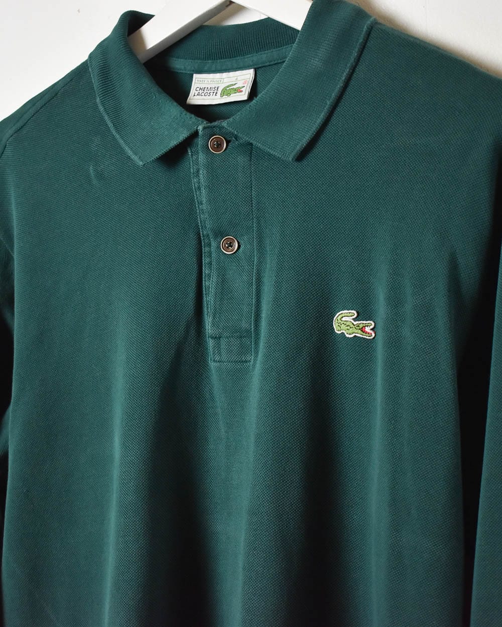 Green Chemise Lacoste Long Sleeved Polo Shirt - Large