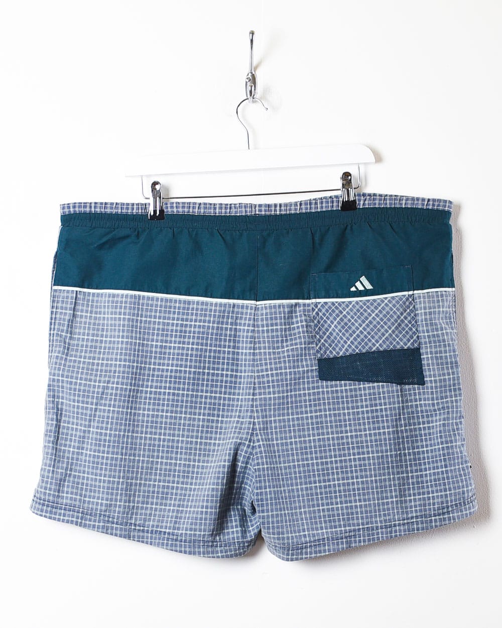 Adidas Checked Mesh Shorts - X-Large - Domno Vintage