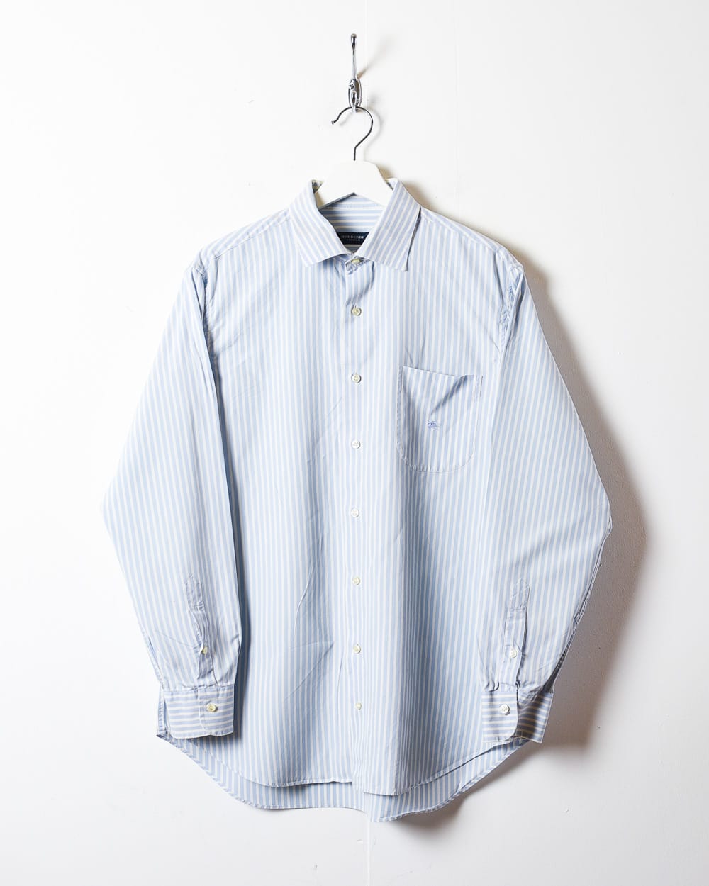BabyBlue Burberry Striped Shirt - Large