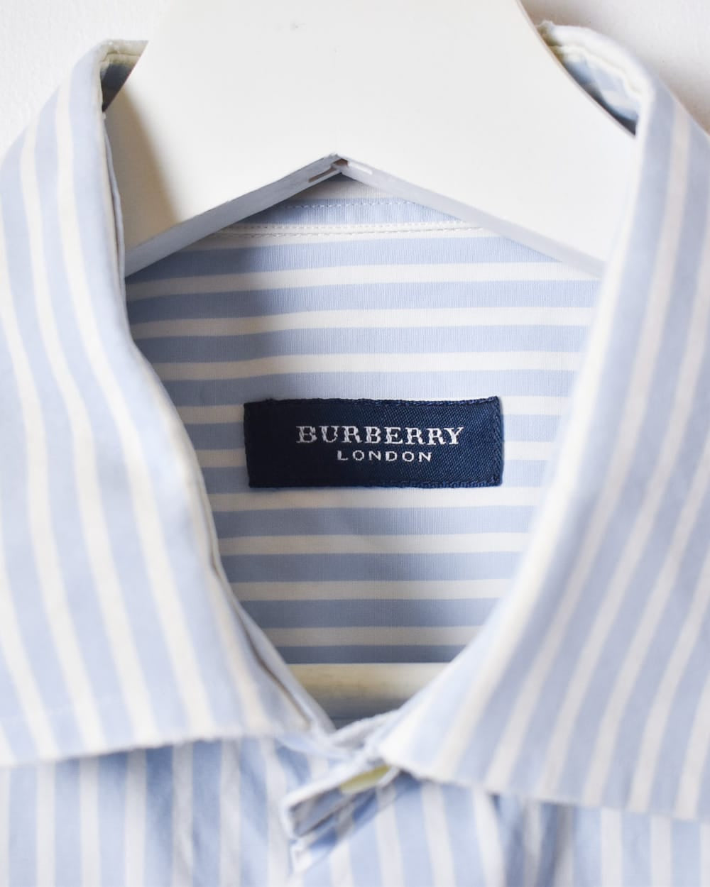 BabyBlue Burberry Striped Shirt - Large